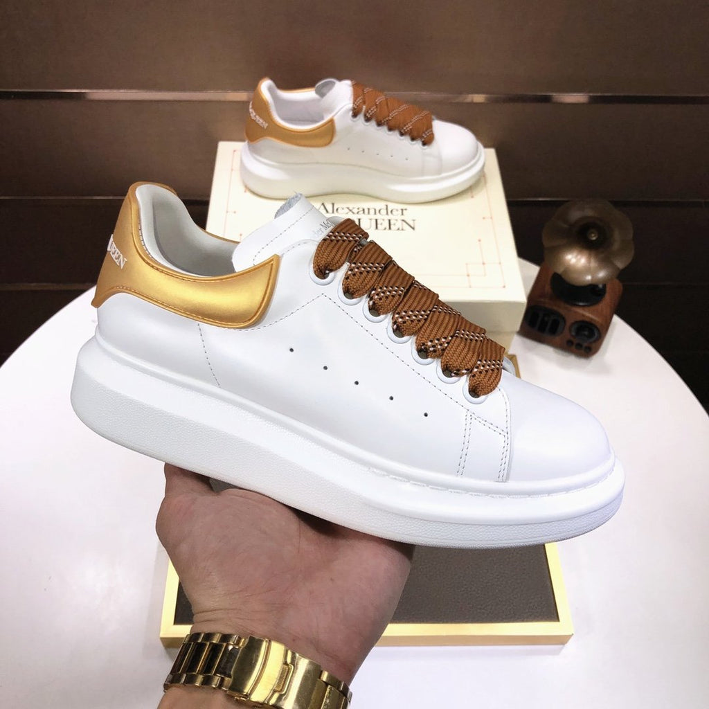 ALEXANDER MCQUEEN BIANCHE E MARRONCINO,LACCI IN MARRONCINO