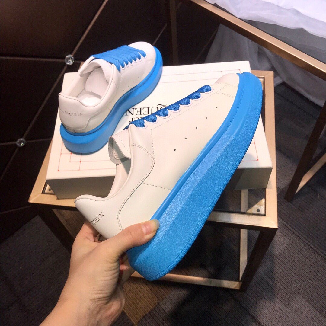 ALEXANDER MCQUEEN BIANCHE E AZZURRE,LACCI AZZURRI