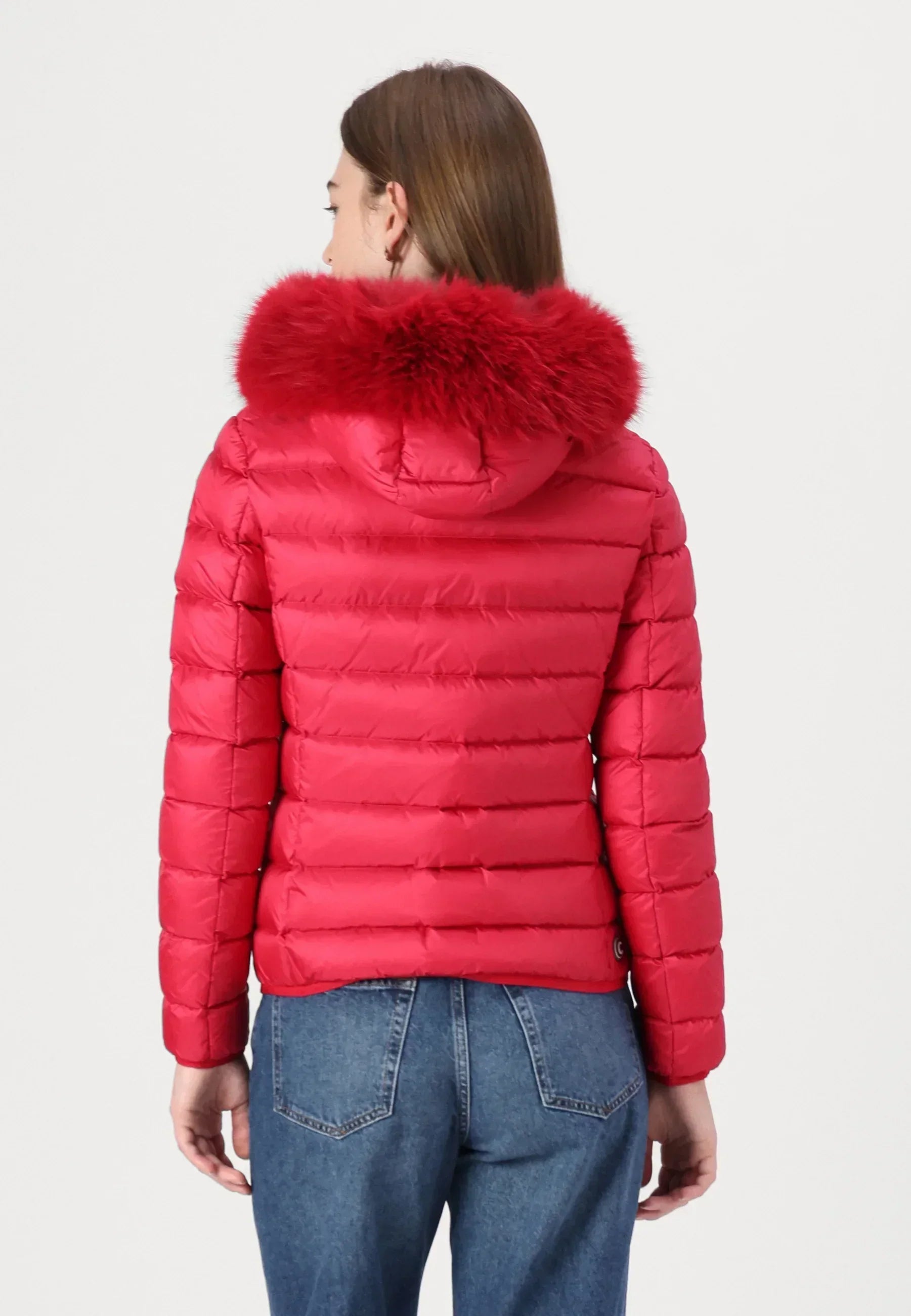 COLMAR DONNA CORTO ROSSO CON PELLICCIA