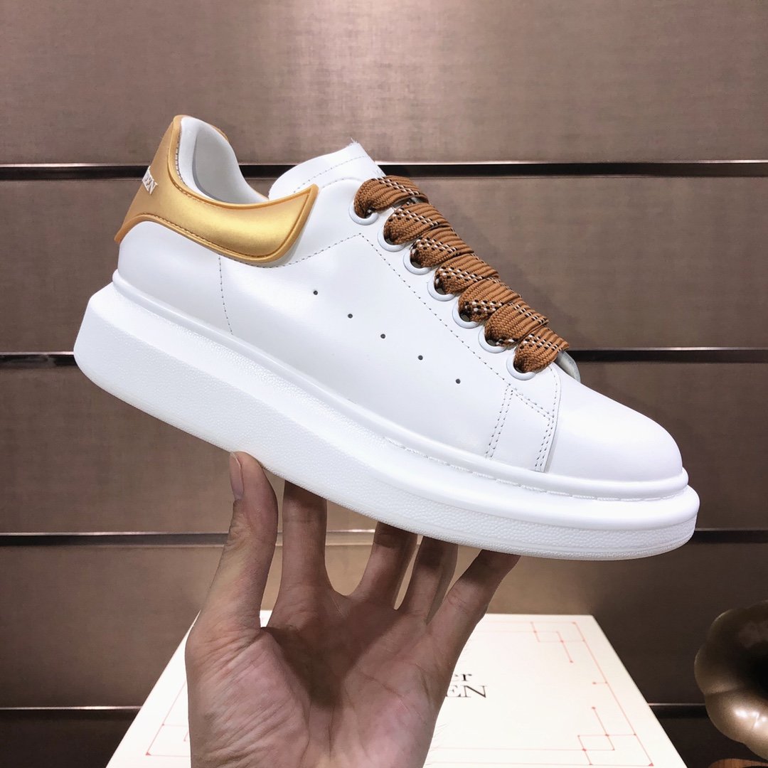 ALEXANDER MCQUEEN BIANCHE E MARRONCINO,LACCI IN MARRONCINO