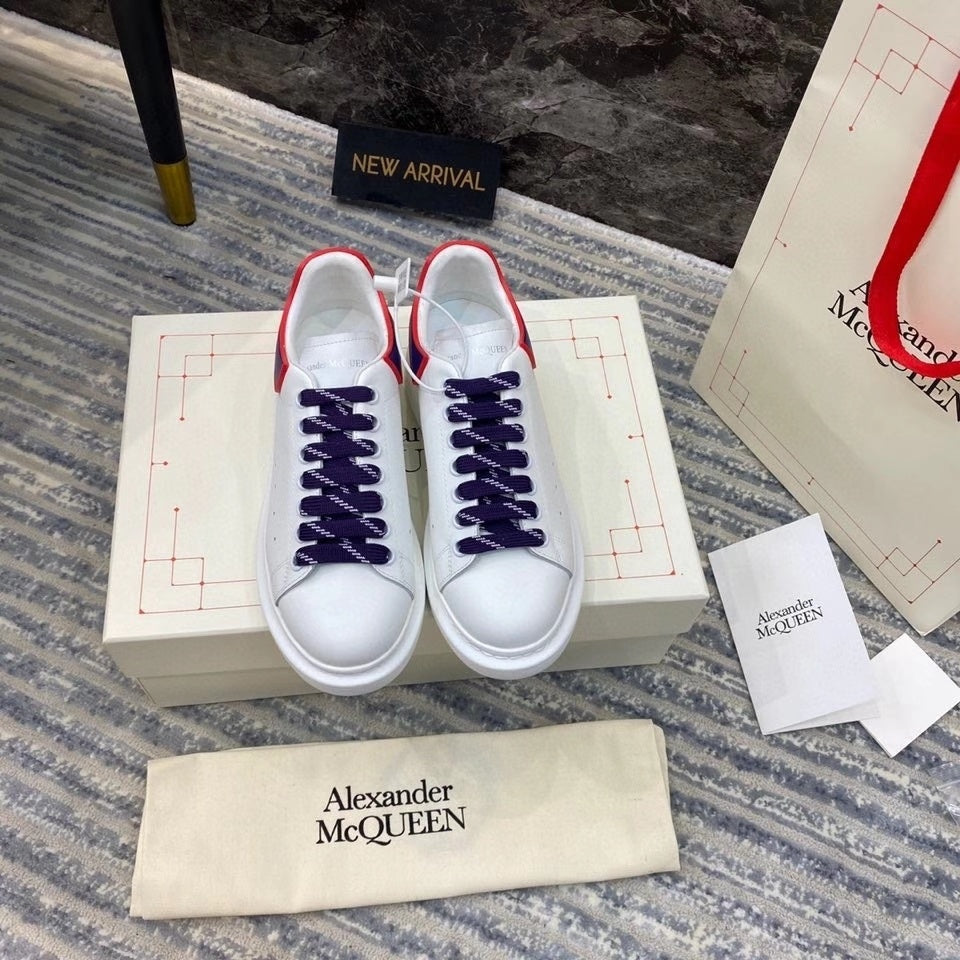 ALEXANDER MCQUEEN BIANCHE CON RETRO BLU E ROSSO